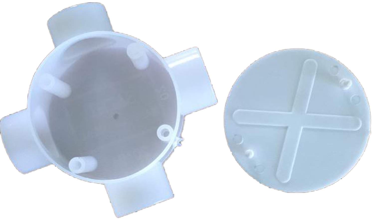 JUCTION-22mm 4 WAY WITH CHIPPI(WHITE)